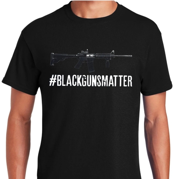 Hanes Other - Mens #BlackGunsMatter Graphic T-Shirt AR-15 Rifle 2nd Amendment Tee Black